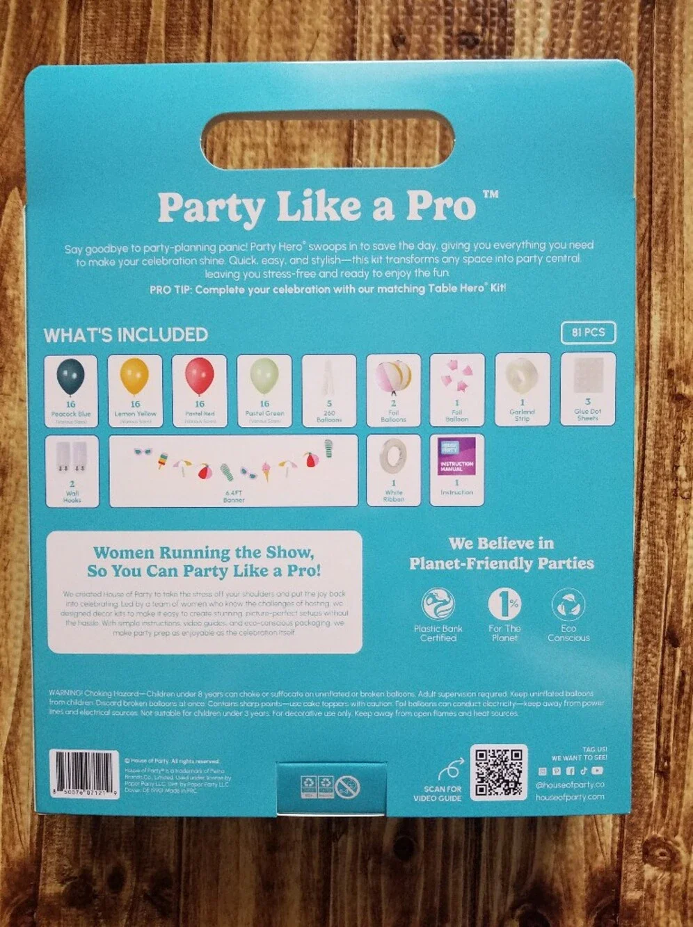 House of Party Pool Party Balloon Garland All In One Decor Set NIB NWT DIY